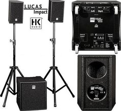 HK audio Lucas geluidsinstallatie luidspreker speaker Impact Set powered actief huren mackie powered geluidsbox box speaker